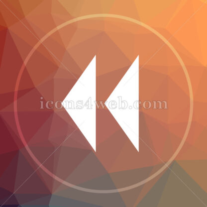 Rewind low poly icon. Website low poly icon - Website icons