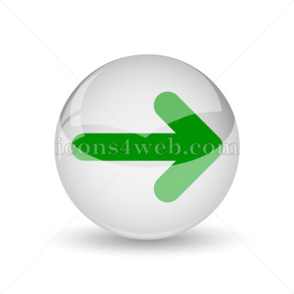 Right arrow glossy icon. Right arrow glossy button - Website icons