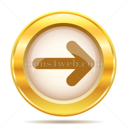 Right arrow golden button - Website icons