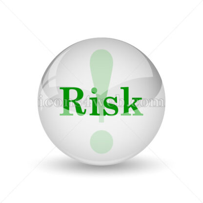 Risk glossy icon. Risk glossy button - Website icons