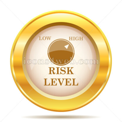 Risk level golden button - Website icons