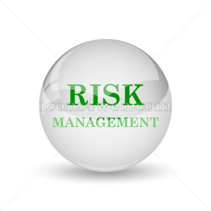 Risk management glossy icon. Risk management glossy button - Website icons