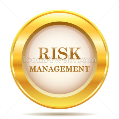 Risk management golden button - Website icons