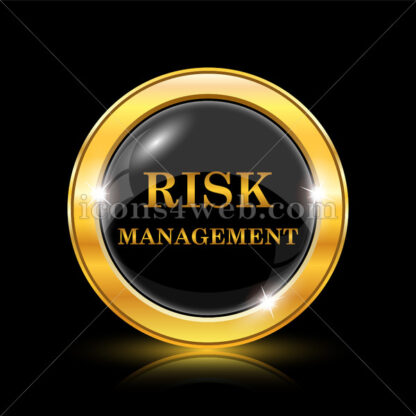 Risk management golden icon. - Website icons