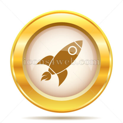 Rocket golden button - Website icons