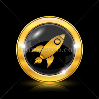 Rocket golden icon. - Website icons