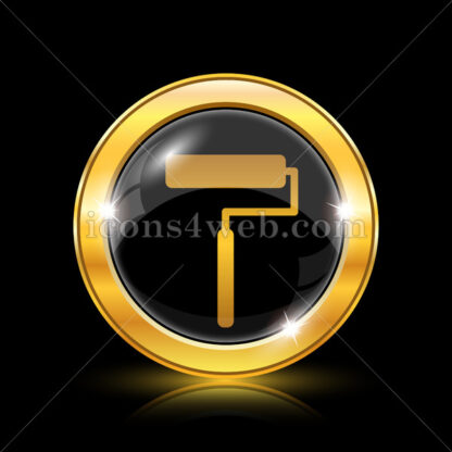 Roller golden icon. - Website icons