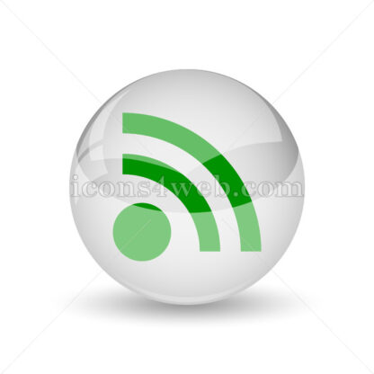 Rss sign glossy icon. Rss sign glossy button - Website icons