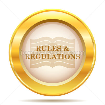 Rules and regulations golden button - Website icons