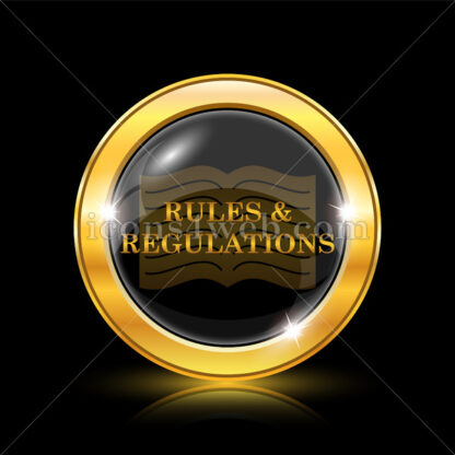 Rules and regulations golden icon. - Website icons