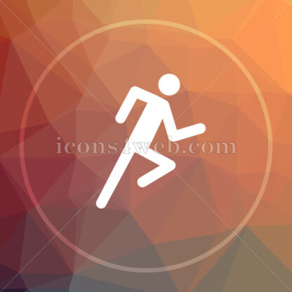 Running man low poly icon. Website low poly icon - Website icons