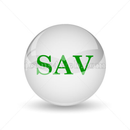 SAV glossy icon. SAV glossy button - Website icons