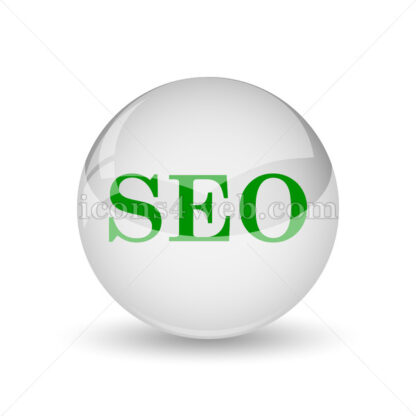 SEO glossy icon. SEO glossy button - Website icons