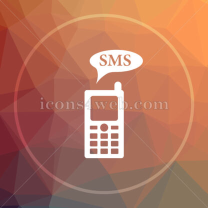 SMS low poly icon. Website low poly icon - Website icons