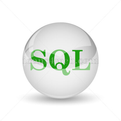 SQL glossy icon. SQL glossy button - Website icons
