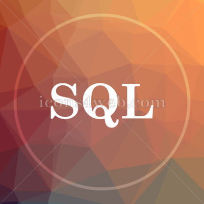 SQL low poly icon. Website low poly icon - Website icons