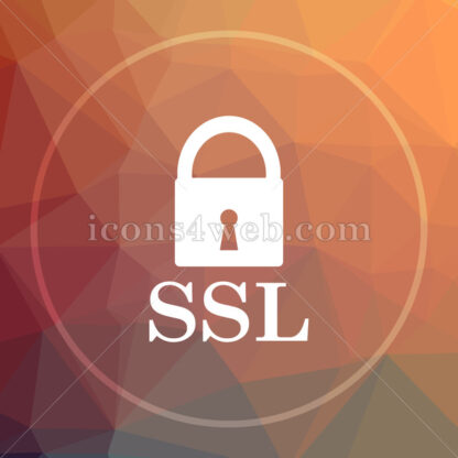 SSL low poly icon. Website low poly icon - Website icons