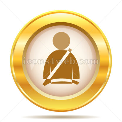 Safety belt golden button - Website icons