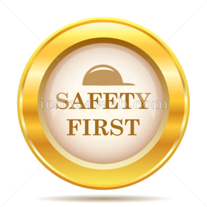 Safety first golden button - Website icons