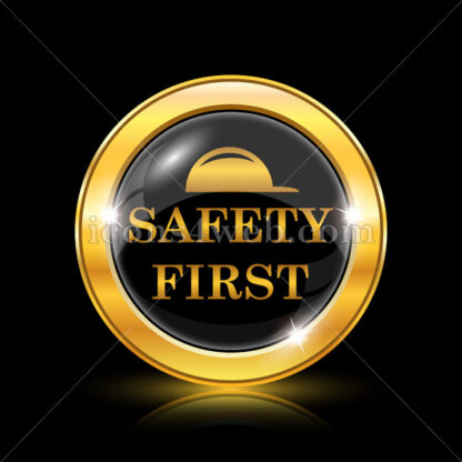 Safety first golden icon. - Website icons
