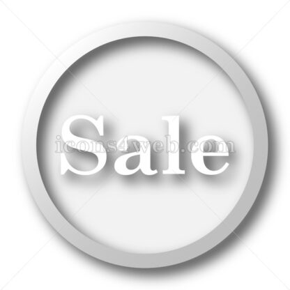 Sale white icon. Sale white button - Website icons