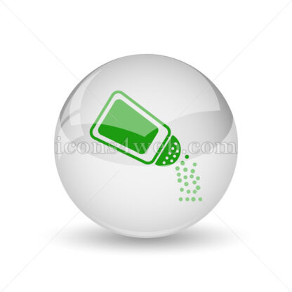 Salt glossy icon. Salt glossy button - Website icons