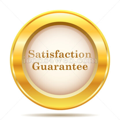 Satisfaction guarantee golden button - Website icons