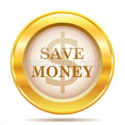 Save money golden button - Website icons