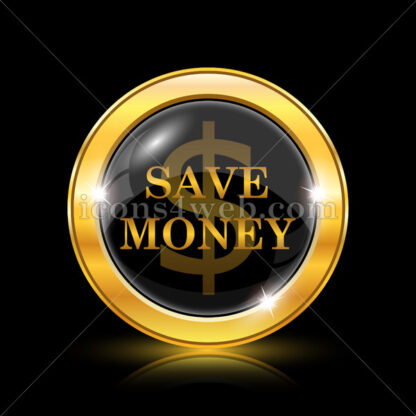 Save money golden icon. - Website icons