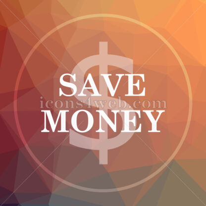 Save money low poly icon. Website low poly icon - Website icons