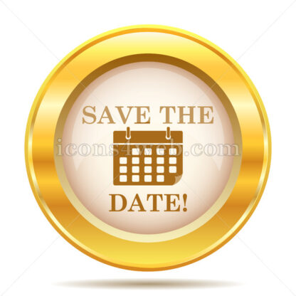 Save the date golden button - Website icons