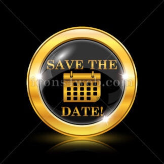 Save the date golden icon.