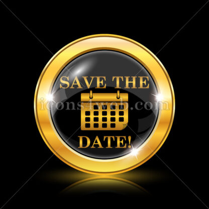 Save the date golden icon. - Website icons