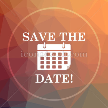 Save the date low poly icon. Website low poly icon - Website icons