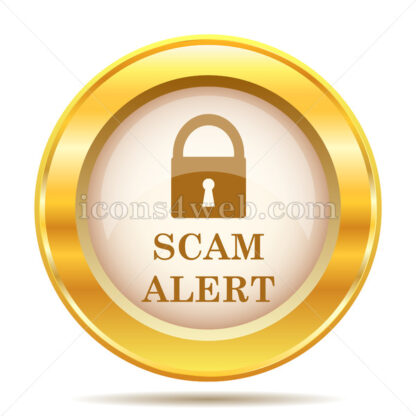 Scam Alert golden button - Website icons