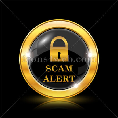 Scam Alert golden icon. - Website icons