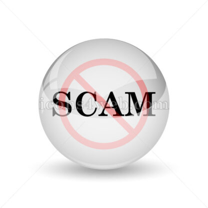 Scam Forbidden glossy icon. Scam Forbidden glossy button - Website icons