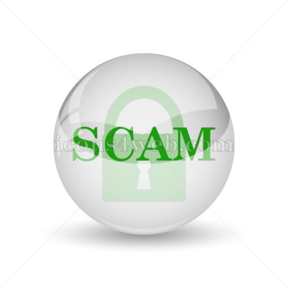 Scam glossy icon. Scam glossy button - Website icons