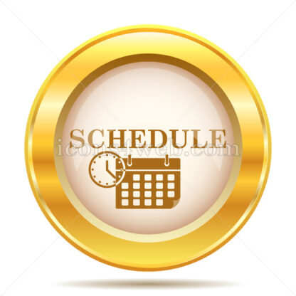Schedule golden button - Website icons