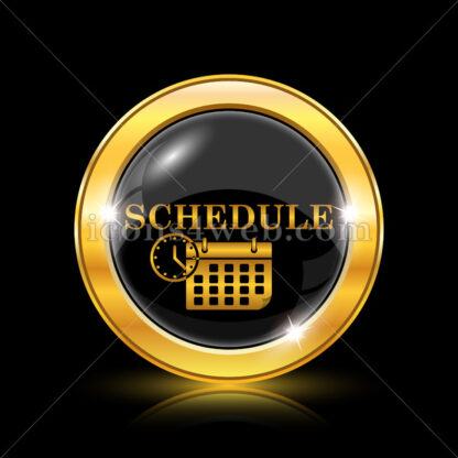 Schedule golden icon. - Website icons