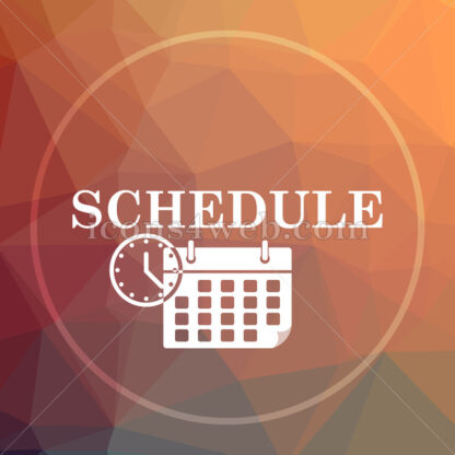 Schedule low poly icon. Website low poly icon - Website icons