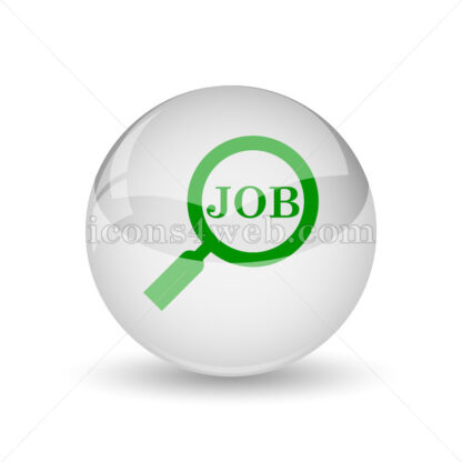 Search for job glossy icon. Search for job glossy button - Website icons