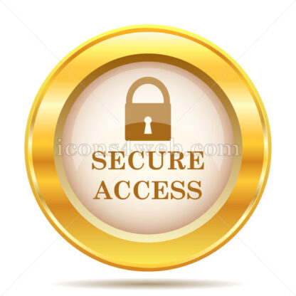 Secure access golden button - Website icons