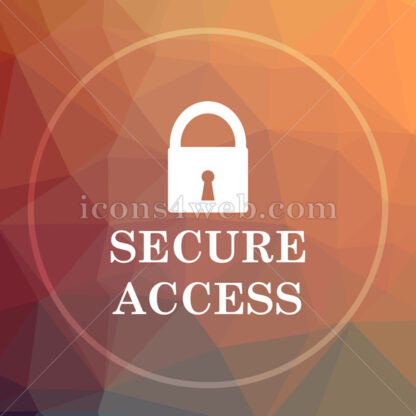 Secure access low poly icon. Website low poly icon - Website icons