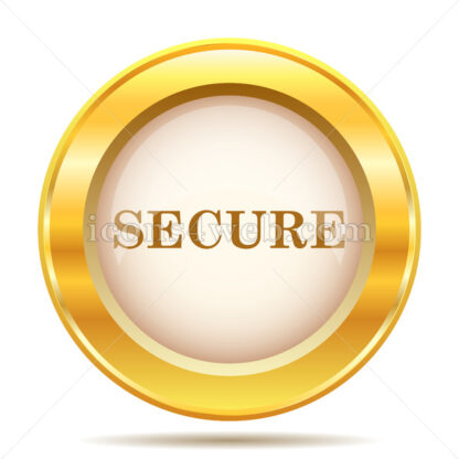Secure golden button - Website icons