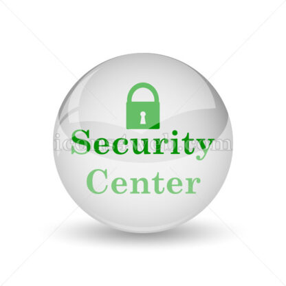 Security center glossy icon. Security center glossy button - Website icons