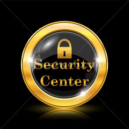 Security center golden icon. - Website icons