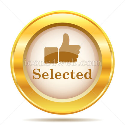 Selected golden button - Website icons