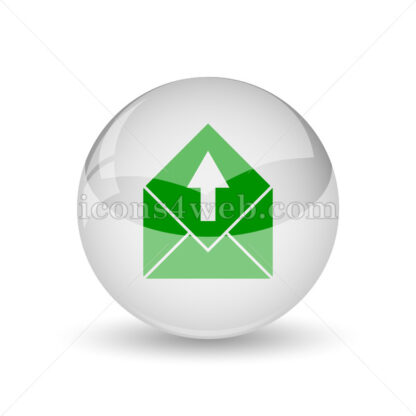 Send e-mail glossy icon. Send e-mail glossy button - Website icons