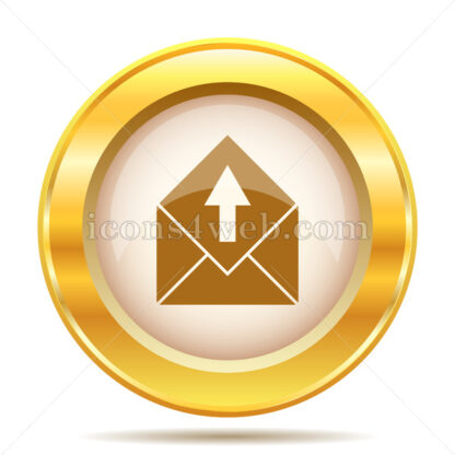 Send e-mail golden button - Website icons